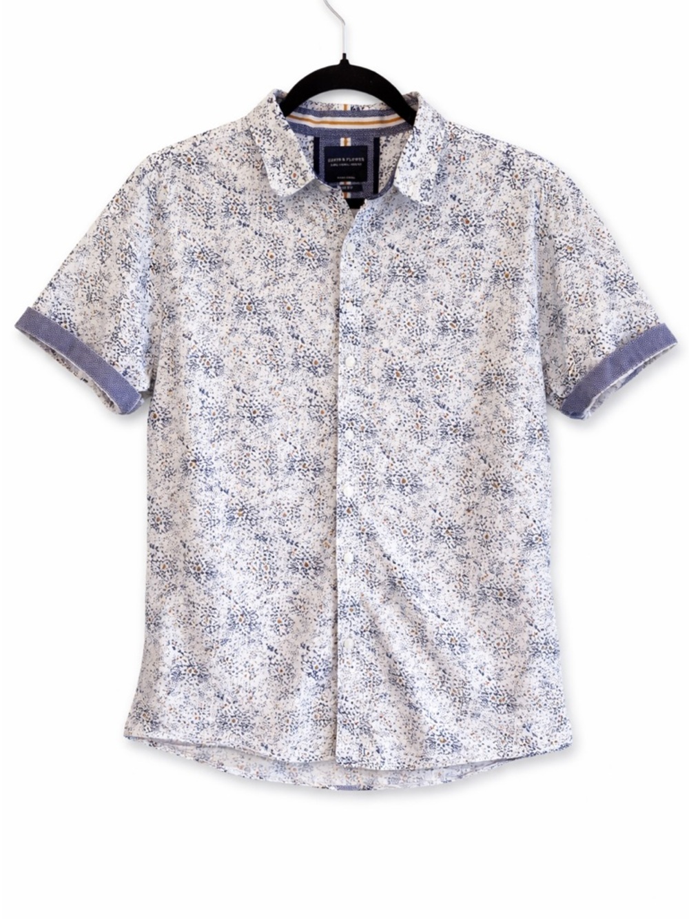 Denim & Flower Ricky Singh Floral Button Up Shirt Men’s Large Slim Fit